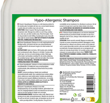 Espree Hypo-Allergenic Shampoo til hund 5L