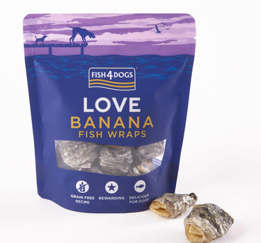 F4D Banana Fish Wraps 100 g - Smakfulle Hundesnacks