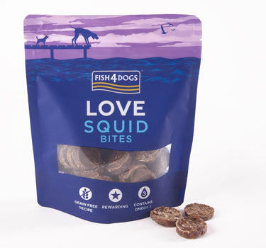F4D Squids Bites 80 g - Smakfulle Hundesnacks