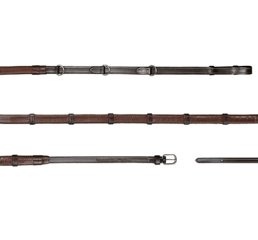 Dyon 13mm Howlett Rubber Reins with 3 Dee and 7 leather loops Working By Dyon