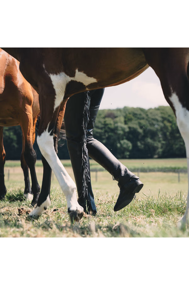 Dyon Long Artificial Leather Chaps w/Fringes