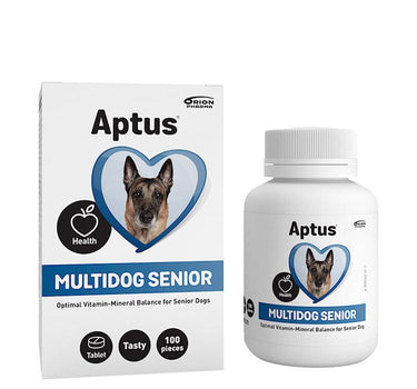 Aptus Multidog Seni Tabletter 100 stk – Kosttilskudd for Seniorhund med Støtte til Leddene og Helsen