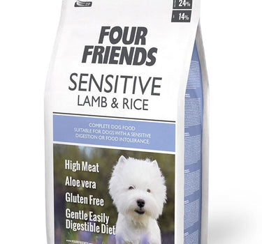 FourFriends Sensitive Lamb & Rice – Skånsomt Fôr for Hunder med Sensitive Magemager