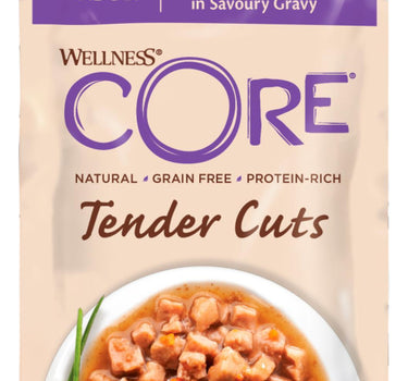CORE Cat Tender Cuts m/ kalkun og and i saus