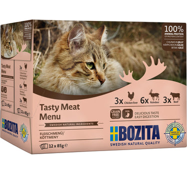 Bozita Meat in Jelly 1,02 kg – Smakfullt Våtfor til Katt med Naturlige Ingredienser