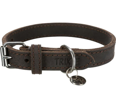 Trixie Rustic Lærhalsbånd til hund