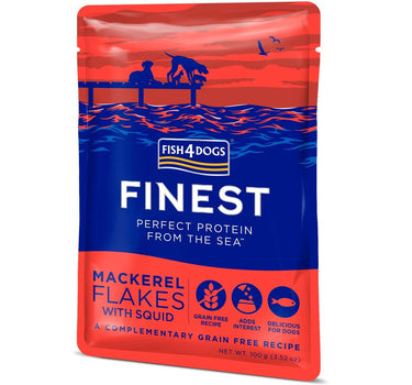 F4D Mackerel Flakes With Squid 100g - Smakfulle Hundesnacks