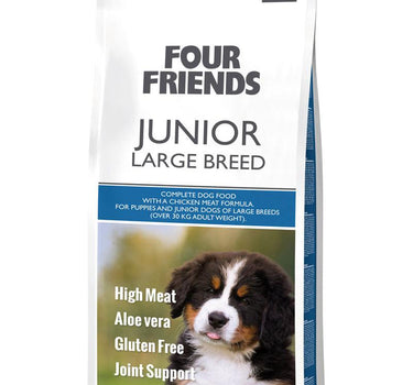 FourFriends Junior Tørrfôr for Store Raser – Høyverdig Fôr for Valper