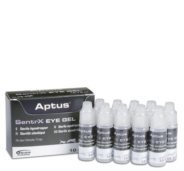 Aptus SentrX Øyegelé 10x3ml – Beroligende og Fuktgivende Gel for Øyeproblemer hos Hund og Katt
