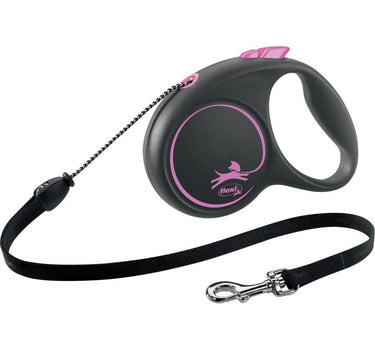 Flexi Black Design hundebånd - snor