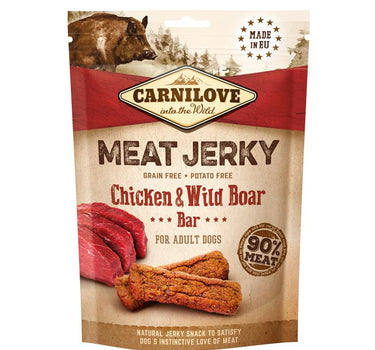 Carnilove Hundesnacks med Jerky Chicken & Wild Boar Bar 100 g