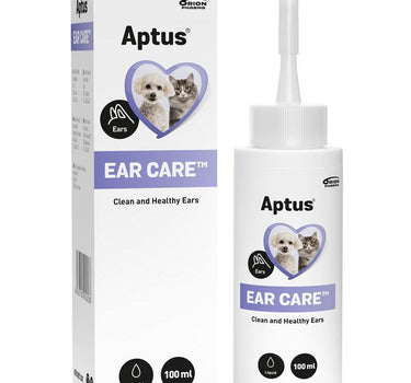 Aptus Ørepleie 100 ml – Skånsom Ørevask for Hund og Katt, Fjerner Skitt og Bevarer Ørehelse